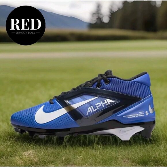 Nike Alpha Menace 4 Pro Football Cleats Hyper Royal Blue FD7037-400 - Men\'s 12.5 main image 4